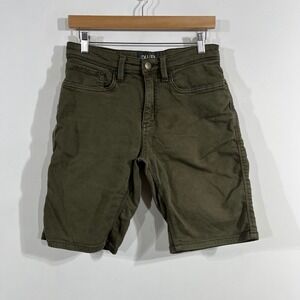 DU/ER Coastal Preppy Old Money Denim Slim Fit Shorts Olive Green Mens 30 Outdoor